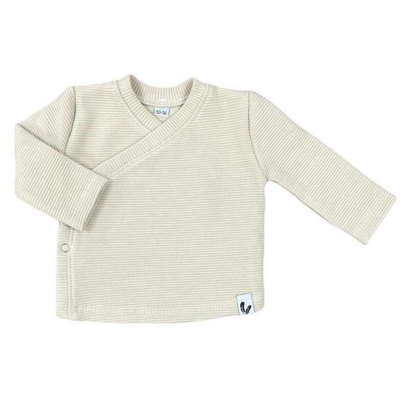 Overslagshirtje rib beige - Baby Winkel Online