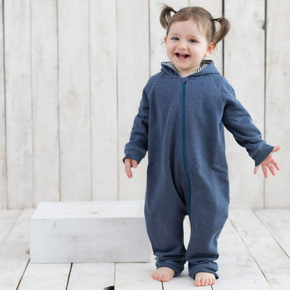 OrganicEra Biologische baby-jumpsuit met ritssluiting, indigo