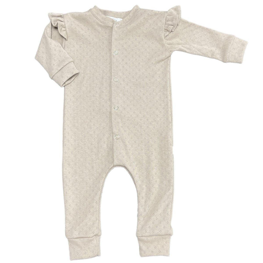 Boxpakje ruffle pointelle dark beige - Baby Winkel Online