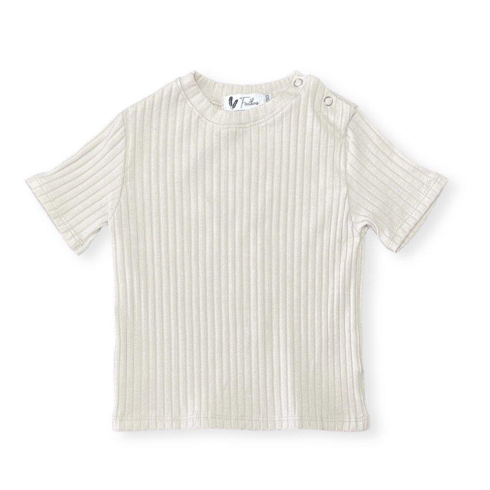 Shirt wide rib jersey natural beige - Baby Winkel Online