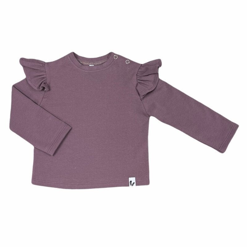 Longsleeve ruffle mauve - Baby Winkel Online