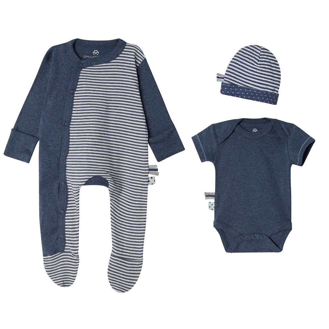 OrganicEra Organic 3-delige newbornset, Indigo