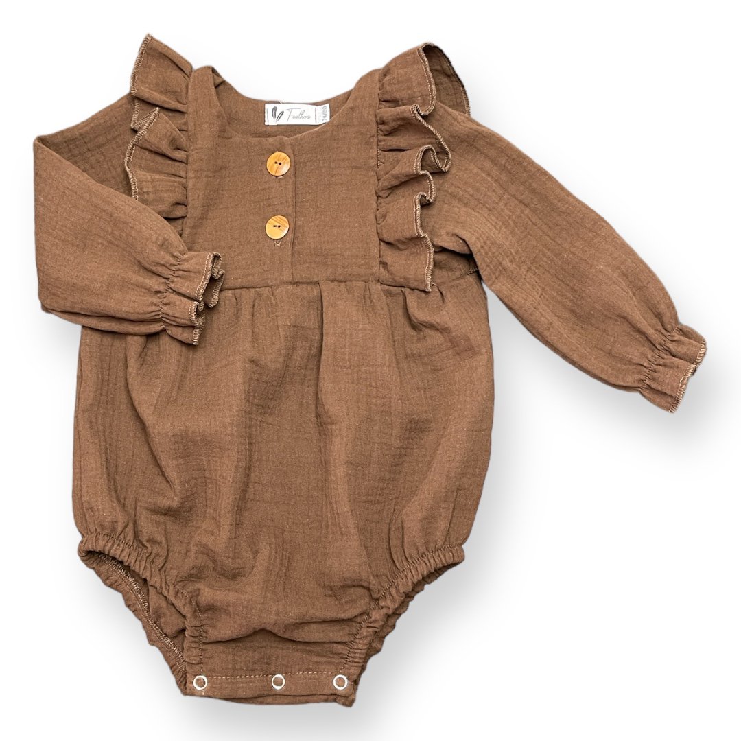 Body lange mouw brown - Baby Winkel Online