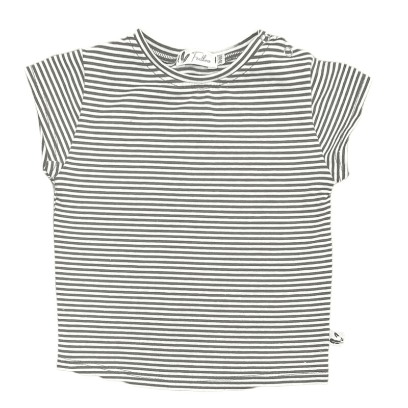 Shirtje small stripes dark forest - Baby Winkel Online