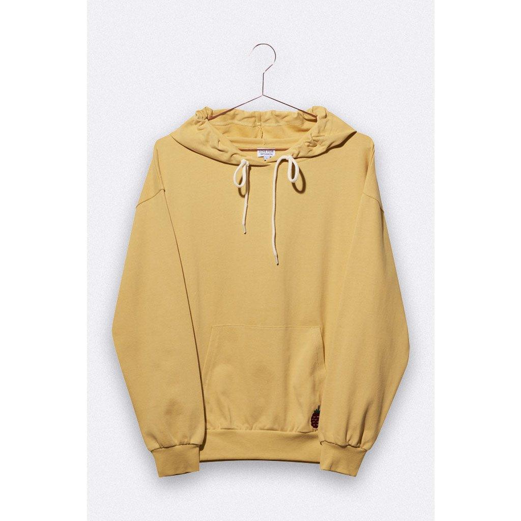 Lenzi hoody in mosterdgeel voor dames - Baby Winkel Online